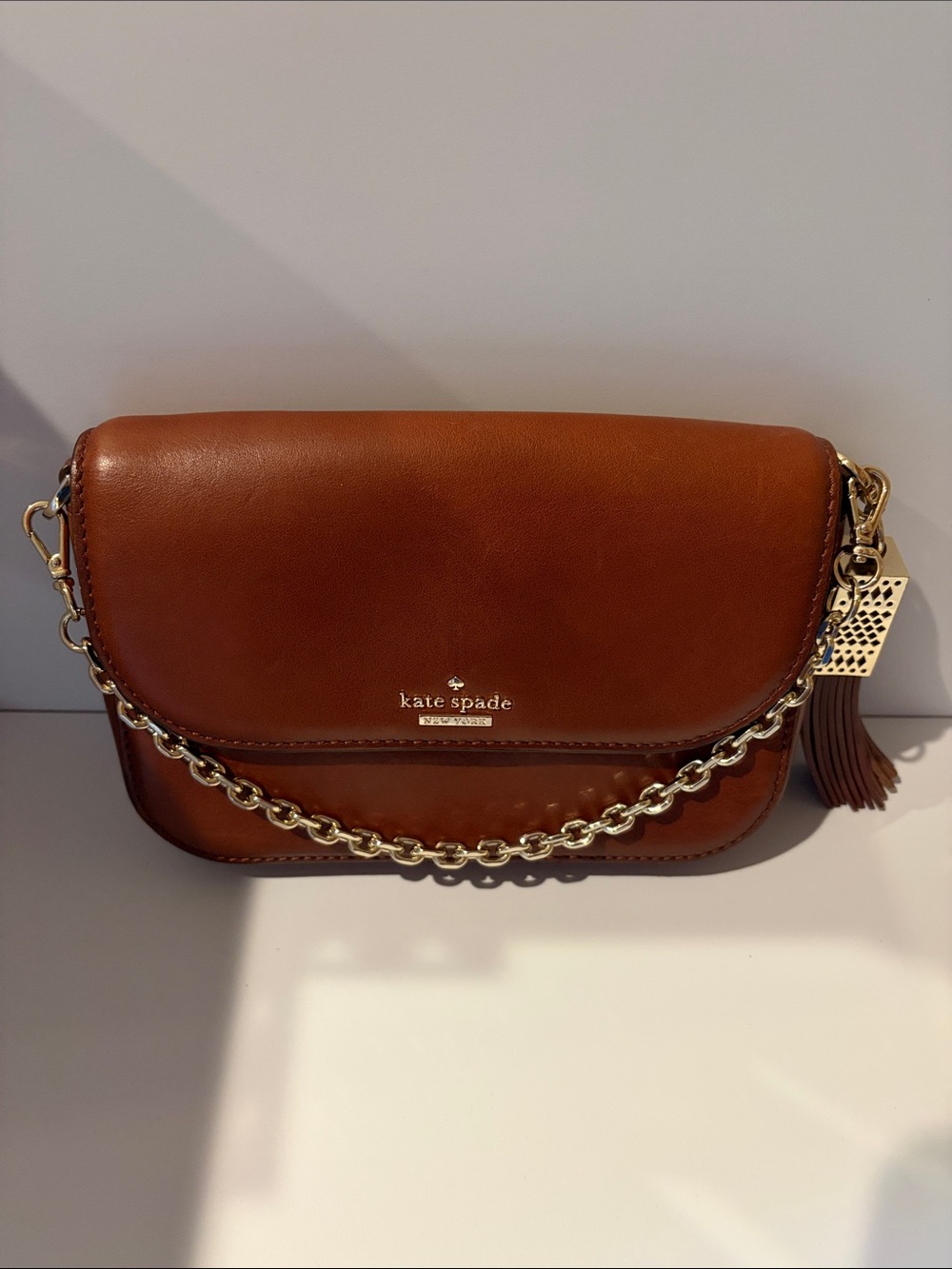 kate spade Brown Leather Chain-Handle Shoulder Bag